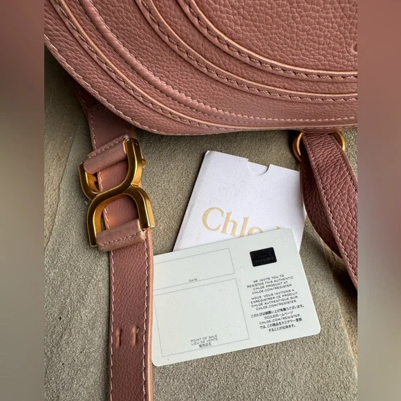 Chloe Marcie Crossbody Bag In Pink Anemone & Wallet Bundle